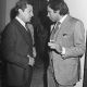 El presidente del Gobierno, Adolfo Suarez (i) y el secretario general del PSOE, Felipe González (d) en el Congreso tras la sesión en la que se aprobó la Ley de Amnistía. EFE/yv