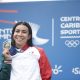 Ana Maria Torres de México posa en el podio tras conseguir medalla de oro en la final femenina de triatlón individual este sábado, en los XXV Juegos Centroamericanos y del Caribe Santo Domingo 2026, en Santo Domingo (República Dominicana). EFE/ Rodrigo Sura