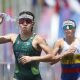 Ana María Torres (i), de México, compite en la final femenina de triatlón individual en los XXV Juegos Centroamericanos y del Caribe Santo Domingo 2026, en Santo Domingo (República Dominicana). EFE/ Rodrigo Sura