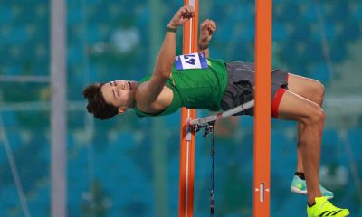Erick Portillo, de México, compite en la final de salto de altura masculino durante los XXV Juegos Centroamericanos y del Caribe Santo Domingo 2026, en Santo Domingo (República Dominicana). EFE/ Orlando Barría
