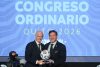 El presidente de la FIFA, Gianni Infantino (i), y el presidente de la Conmebol, Alejandro Domínguez, en una imagen de archivo. EFE/ José Jácome