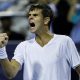 El español Rafael Jódar celebra el paso a la final del Abierto de Wsshington tras vencer al chileno Alejandro Tabilo. EFE/EPA/WILL OLIVER