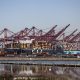 Los buques portacontenedores, atracados en el puerto de Los Ángeles en Long Beach, California, EE. UU., 30 de septiembre de 2021. EFE/EPA/ETIENNE LAURENT
 
//////////
 
Long Beach (United States), 30/09/2021.- Container ships are docked at the Los Angeles Port in Long Beach, California, USA, 30 September 2021. An extraordinary backlog paralyzes the port activities as an estimated 500000 containers are reportedly still sitting on docked container ships and waiting to be dealt with. Some of the reasons for this slow processing of cargo point out at a combination of growing volumes of cargo, Covid-19 safety measures, labor shortage and outdated infrastructure. (Estados Unidos) EFE/EPA/ETIENNE LAURENT