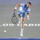 El tenista francés Arthur Gea, durante la final del Abierto de Los Cabos, disputada este sábado contra el canadiense Denis Shapovalov. EFE/ Jorge Reyes