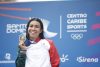Ana María Torres, de México, posa en el podio tras conseguir medalla de oro en la final femenina de triatlón individual en los XXV Juegos Centroamericanos y del Caribe Santo Domingo 2026, en Santo Domingo (República Dominicana). EFE/ Rodrigo Sura