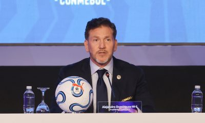 El presidente de la Conmebol, Alejandro Domínguez, en una imagen de archivo. EFE/ José Jácome