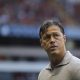 Matías Almeyda, entrenador de Monterrey, reacciona este sábado, durante un partido de la jornada 3 de del torneo apertura 2026 de la Liga MX entre Atlas y Monterrey disputado en el estadio Jalisco en Guadalajara (México). EFE/ Francisco Guasco