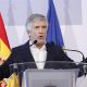 .- El ministro del Interior, Fernando Grande-Marlaska, durante la rueda de prensa que ha ofrecido este martes en Madrid tras asistir a la reunión del consejo extraordinario de ministros del Interior de la UE celebrada de manera telemática, para analizar la situación tras la crisis migratoria ocurrida en Ceuta la pasada semana. EFE/ Chema Moya