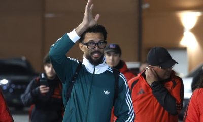 El portero titular de la selección de Cabo Verde, Josimar José Évora Dias'Vozinha', figura en el Mundial 2026, se declaró este domingo "muy feliz" de haber llegado a Santiago de Chile para concretar su vinculación con el club Colo Colo, luego de varios días de espera. EFE/ Elvis González