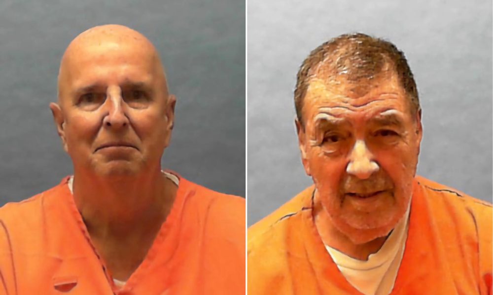 Composición de dos fotografías de expediente carcelario cedida por el Departamento de Correcciones de Florida donde aparecen los reos James Duckett (i), de 68 años, y Dominick Occhicone (d), de 80, quienes recibieron la pena máxima en la Prisión Estatal de Florida, en Raiford, al norte del estado. EFE/Correcciones de Florida /SOLO USO EDITORIAL /NO VENTAS /SOLO DISPONIBLE PARA ILUSTRAR LA NOTICIA QUE ACOMPAÑA /CRÉDITO OBLIGATORIO