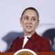 La presidenta de México, Claudia Sheinbaum, habla durante una rueda de prensa este martes, en el Palacio Nacional de Ciudad de México (México). EFE/ Sáshenka Gutiérrez