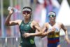 Ana Maria Torres (i) de México compite en la final femenina de triatlón individual este sábado, en los XXV Juegos Centroamericanos y del Caribe Santo Domingo 2026, en Santo Domingo (República Dominicana). EFE/ Rodrigo Sura
